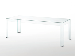 ATLANTIS - Rectangular crystal table _ Glas Italia